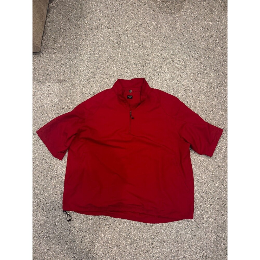 Nike Golf Red Windbreaker Pullover Short Sleeve Size 2XL